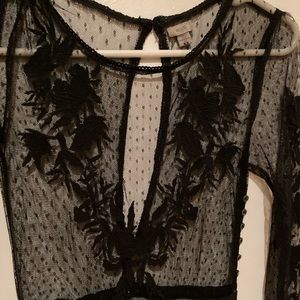 Sheer lace maxi dress